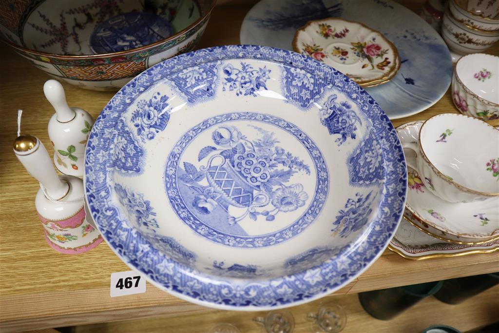 A collection of mixed English and Continental ceramics, including a Stone China Imari pattern tureen and cover,